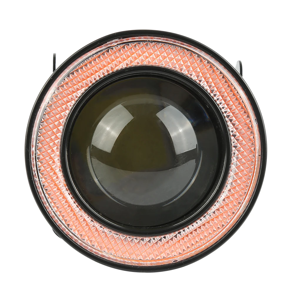 

2Pcs Waterproof LED Fog Lights 3 Inches High Power Fog Lamps With Red COB Angel Eye Ring Convex Lens For Car SUV Truck