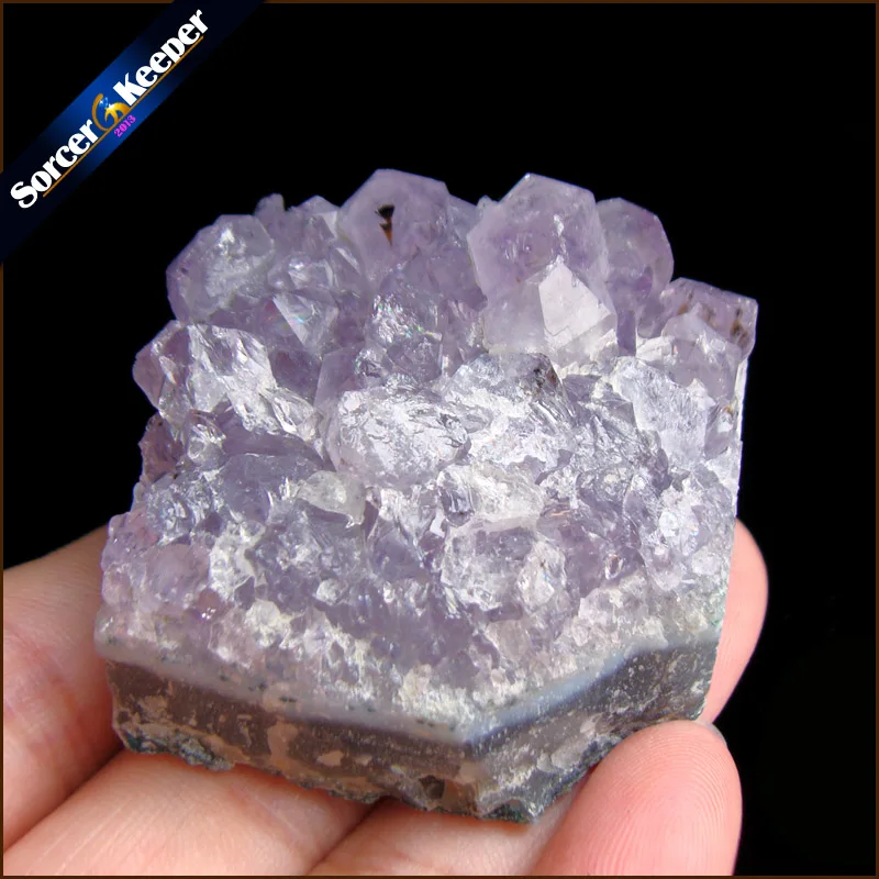 69 г Φ Drusy Elestial натуральный камень фиолетовый образец кристаллического кластера