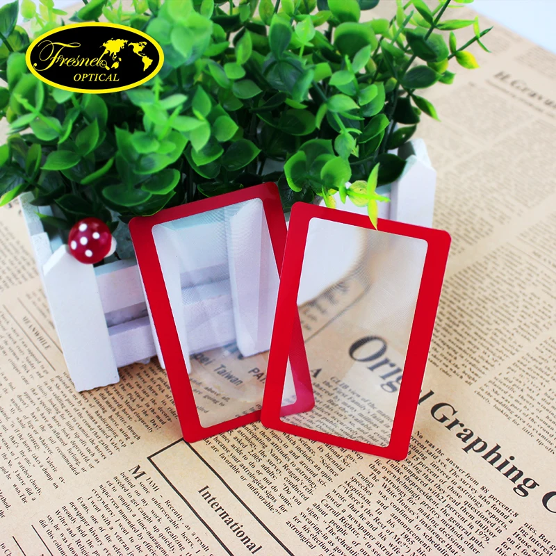 Fresnel 4X Full credit card magnifier ultrathin portable sale promation gift easy to read small