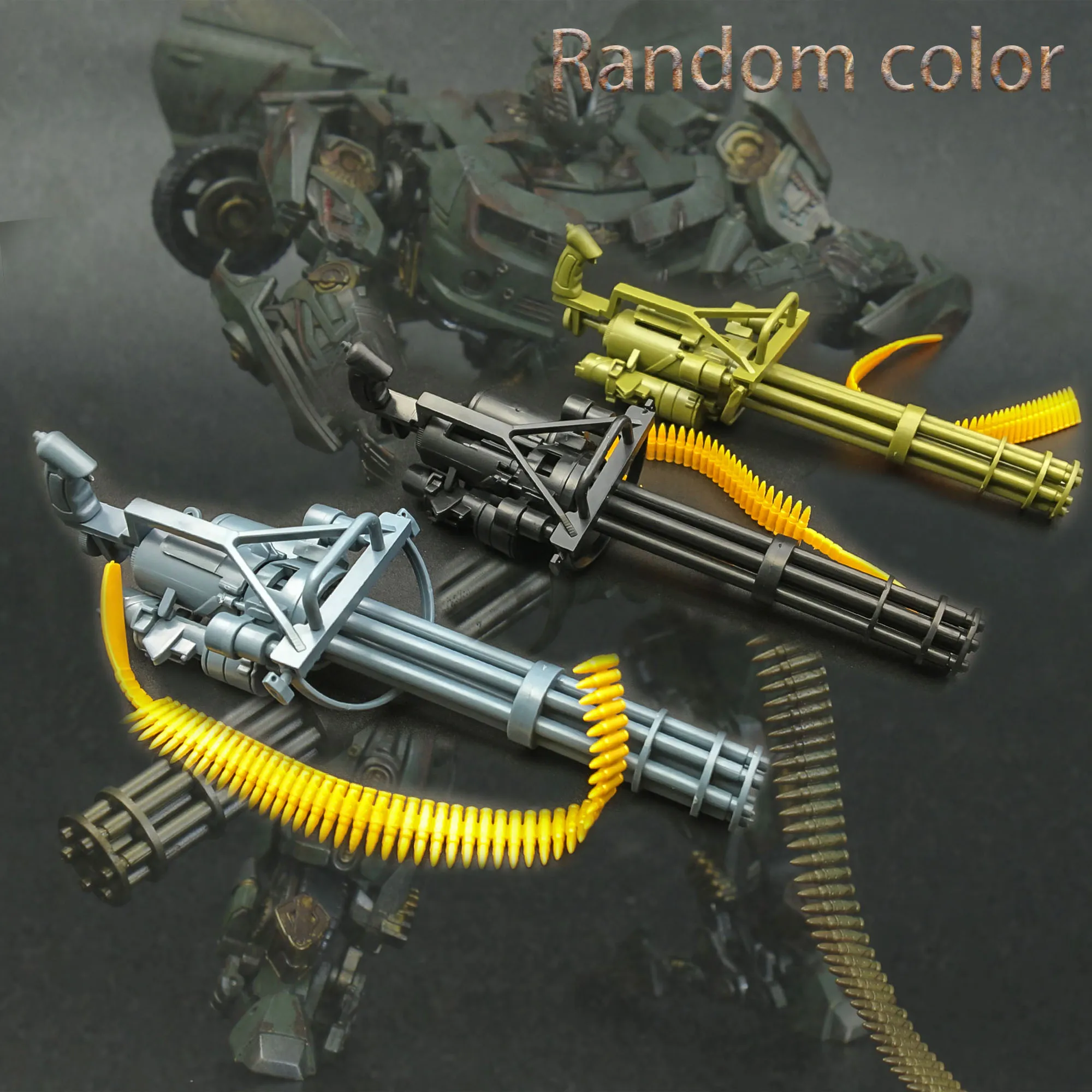 

1/6 Scale Gatling M134 Toy Gun Model Puzzles Building Bricks Gun Soldier Weapon