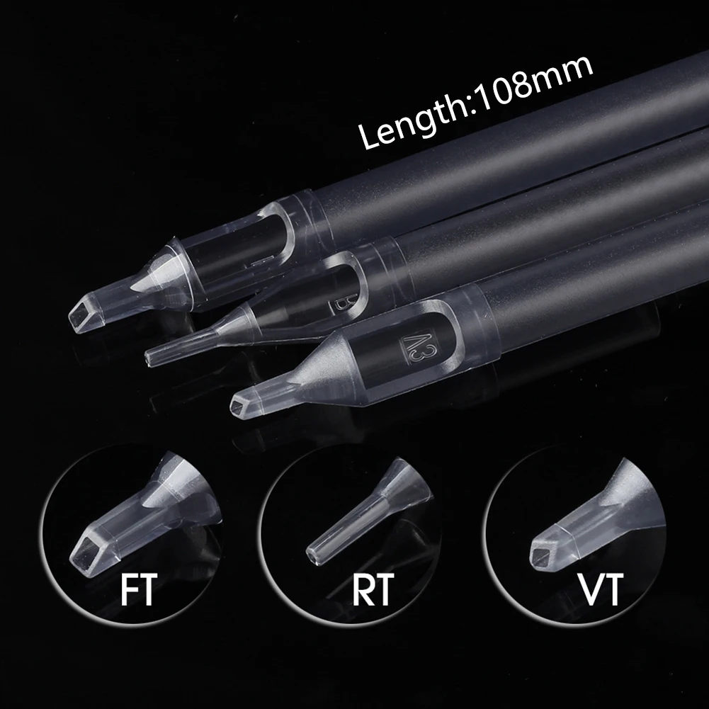 50 шт одноразовый наконечник для татуировки, длинный размер, стерильная Ассорти пластиковая машина для татуировки, наконечники для игл, набор для тату-пистолета, ручка, насадка, трубка, поставка