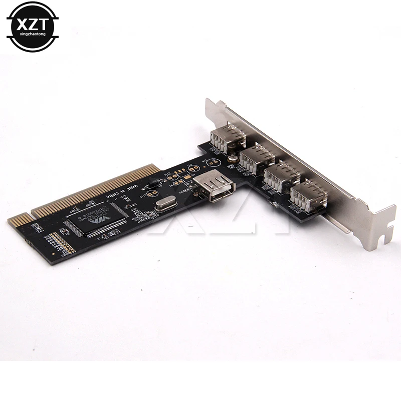 Новые поступления USB 2,0 4 порта 480 Мбит/с высокая скорость через концентратор PCI контроллер карты адаптер PCI карты
