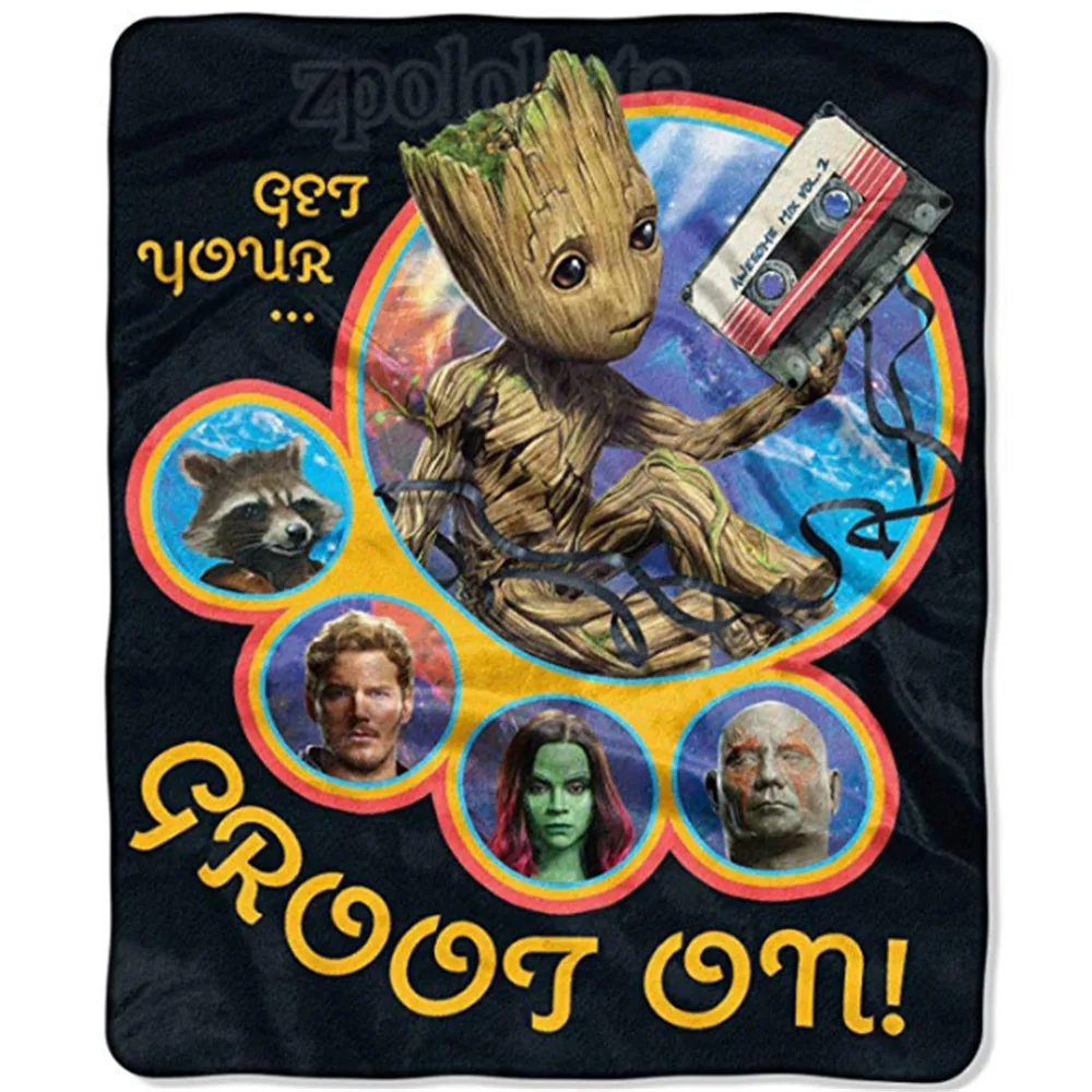 Мягкий фланелевый плед Marvel guardiers of the Galaxy GROOT | Дом и сад
