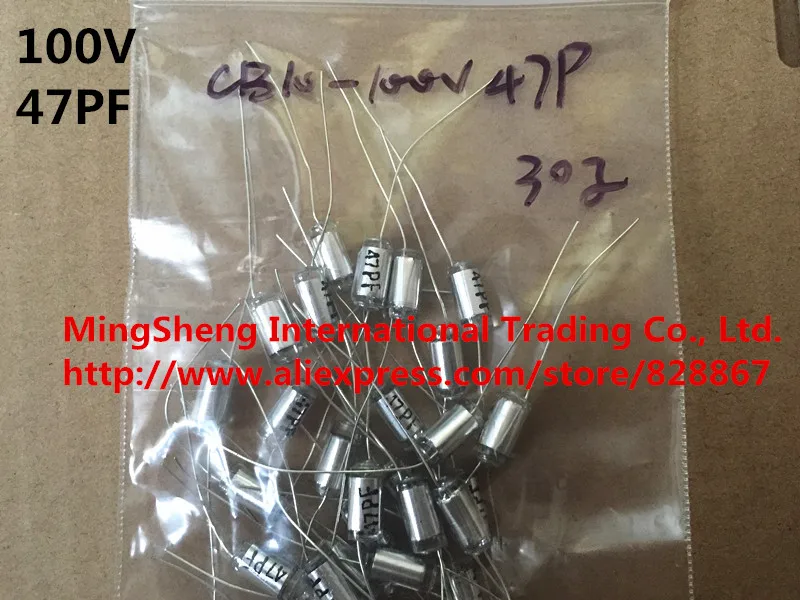 Оригинальный новый конденсатор из 100% осевого полистирола CB10 100v220PF 221J 221 39PF100V 390J 470P