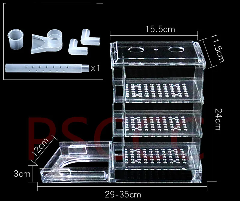 Белый Акриловый Аквариум экологический очиститель воды фильтр струйка коробка аквариум верхний фильтр коробка Биохимический внешний очиститель воды - Цвет: Белый