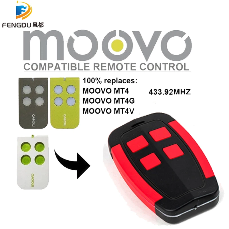 

Electric Face to Face Copy Garage Door Opener Remote Control 4 Button 300-868Mhz Car Gate Transmitter Duplicator Rolling Code