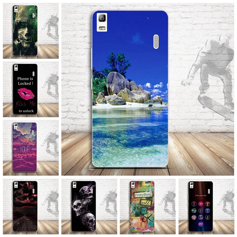 

Soft TPU Painted Phone Cover Case For Lenovo A7000 K3 Note 5.5 Shell Skin Mobile Phone Case Cover for Lenovo K3 Note Silicon Bag