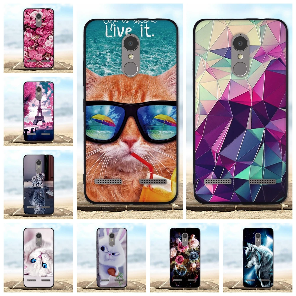 

For Case Lenovo K6 / K6 Power Cover Silicon Luxury Shell For Coque Lenovo K6 Case 3D Flower Bag For Fundas Lenovo K6 Power Cases