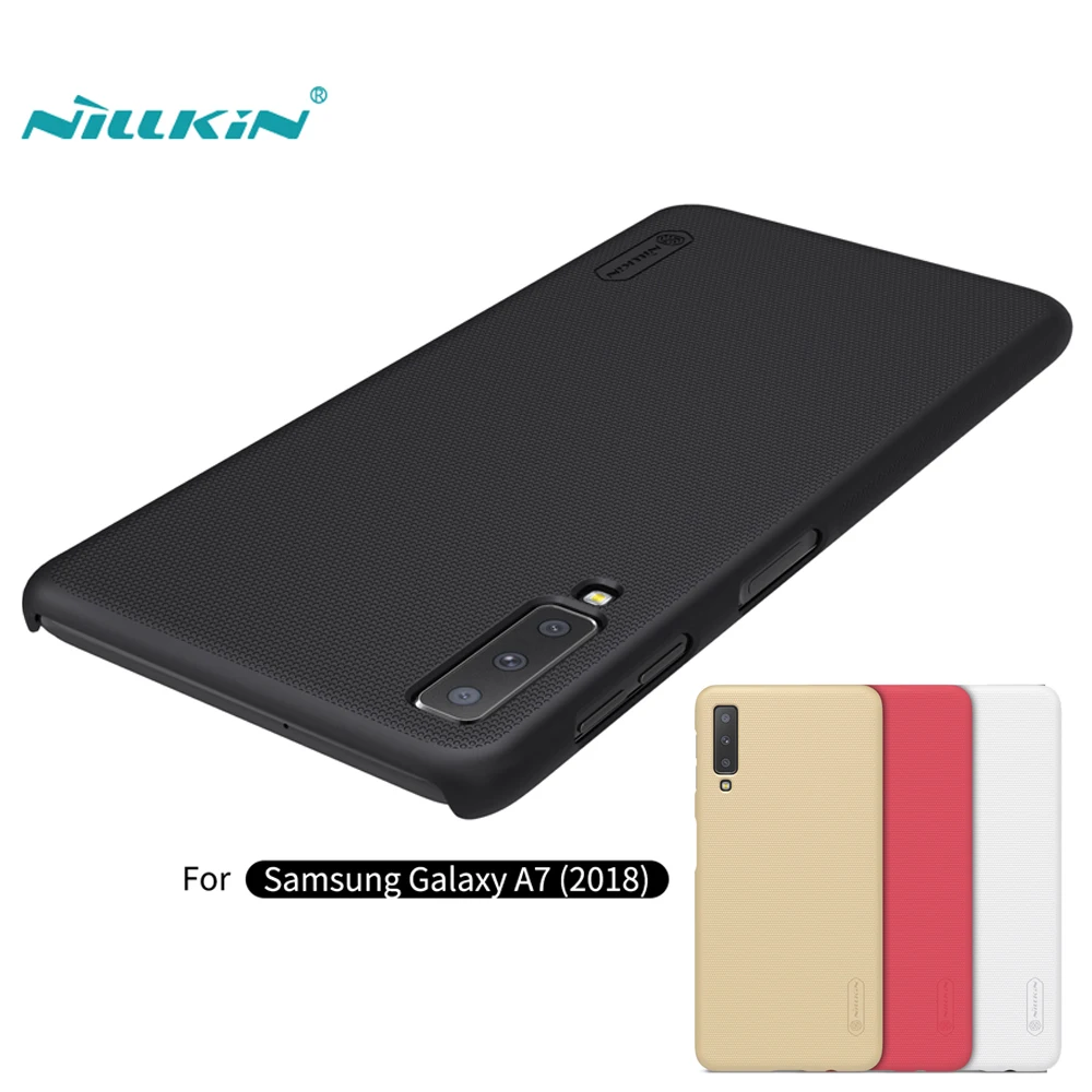 

sFor Samsung Galaxy A7 2018 Case Nillkin Frosted Shield Back Cover Matte Case For Samsung Galaxy A7 2018 A750 A750F Gift Holder