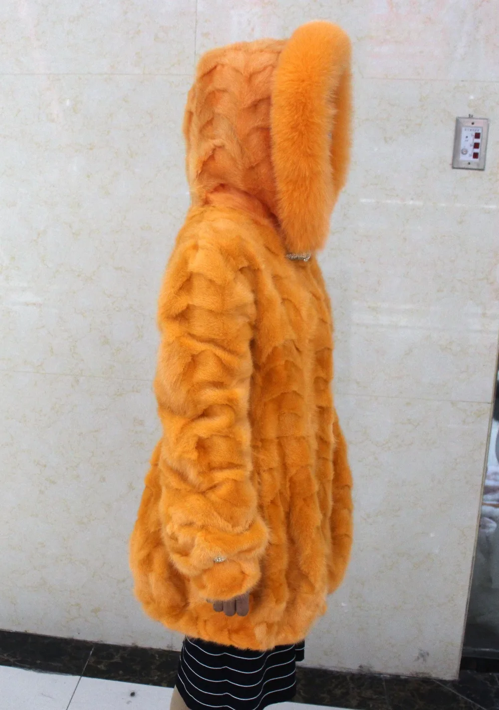 Linhaoshengyue истинная природа норки пальто с мехом