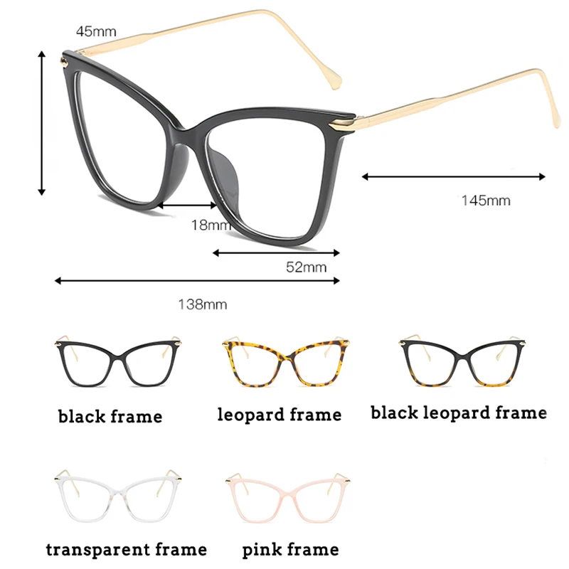 Новые Модные прозрачные очки для женщин Кошачий глаз очки оправа для женщин очки с прозрачными линзами оправа 8011