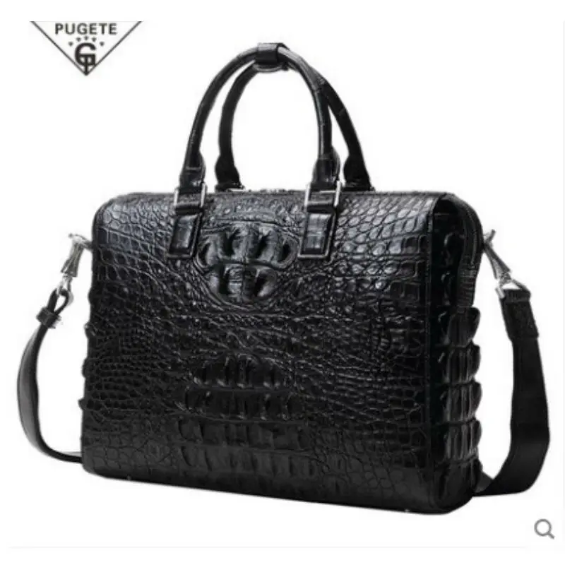 pugete new crocodile leather men clutch bag crocodile leather men bag  high-end business briefcase single shoulder cross-men bag