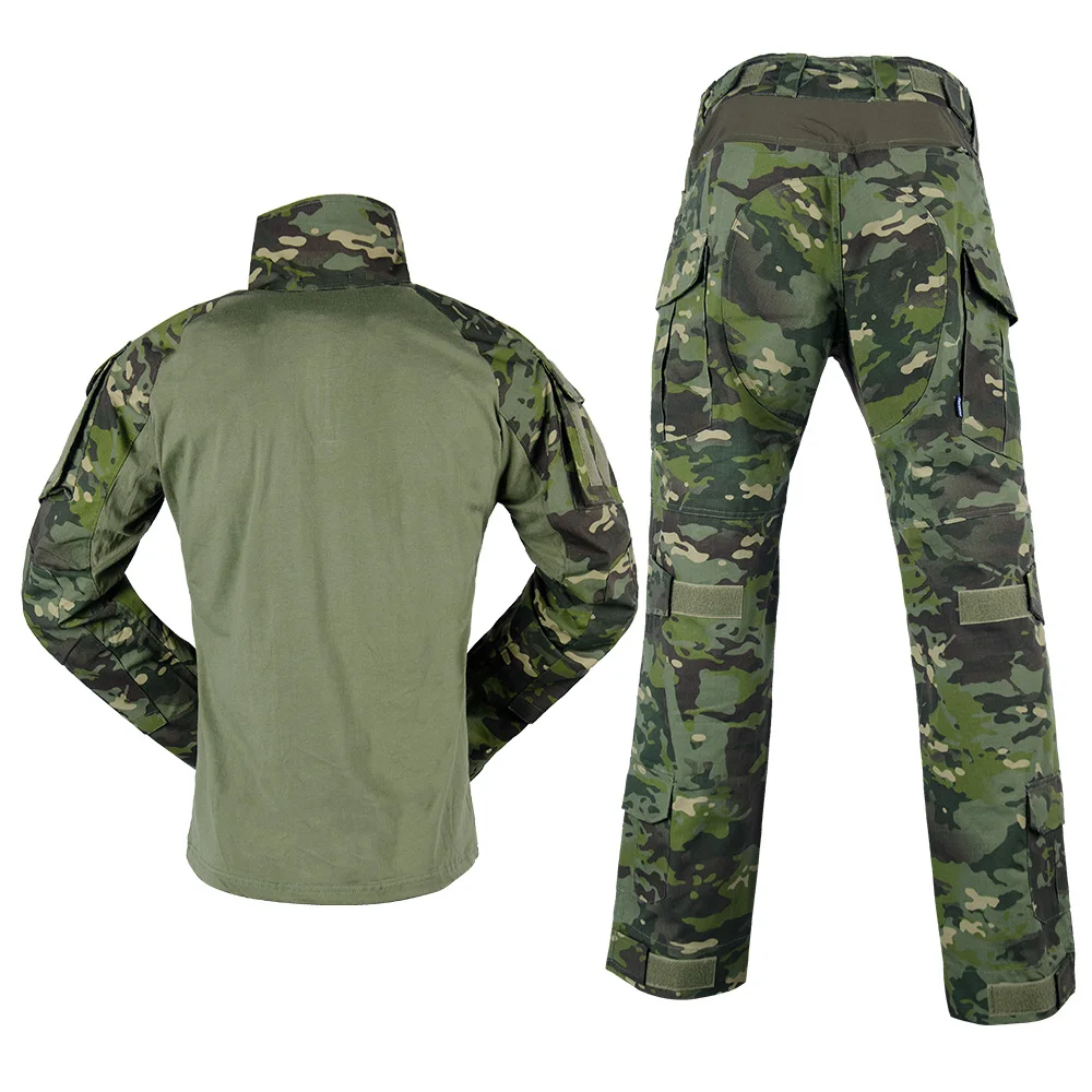  Woodland Camouflage Hunting Clothes Military Uniform Tactical G3 Frog Set Combat Suit Airsoft Snipe