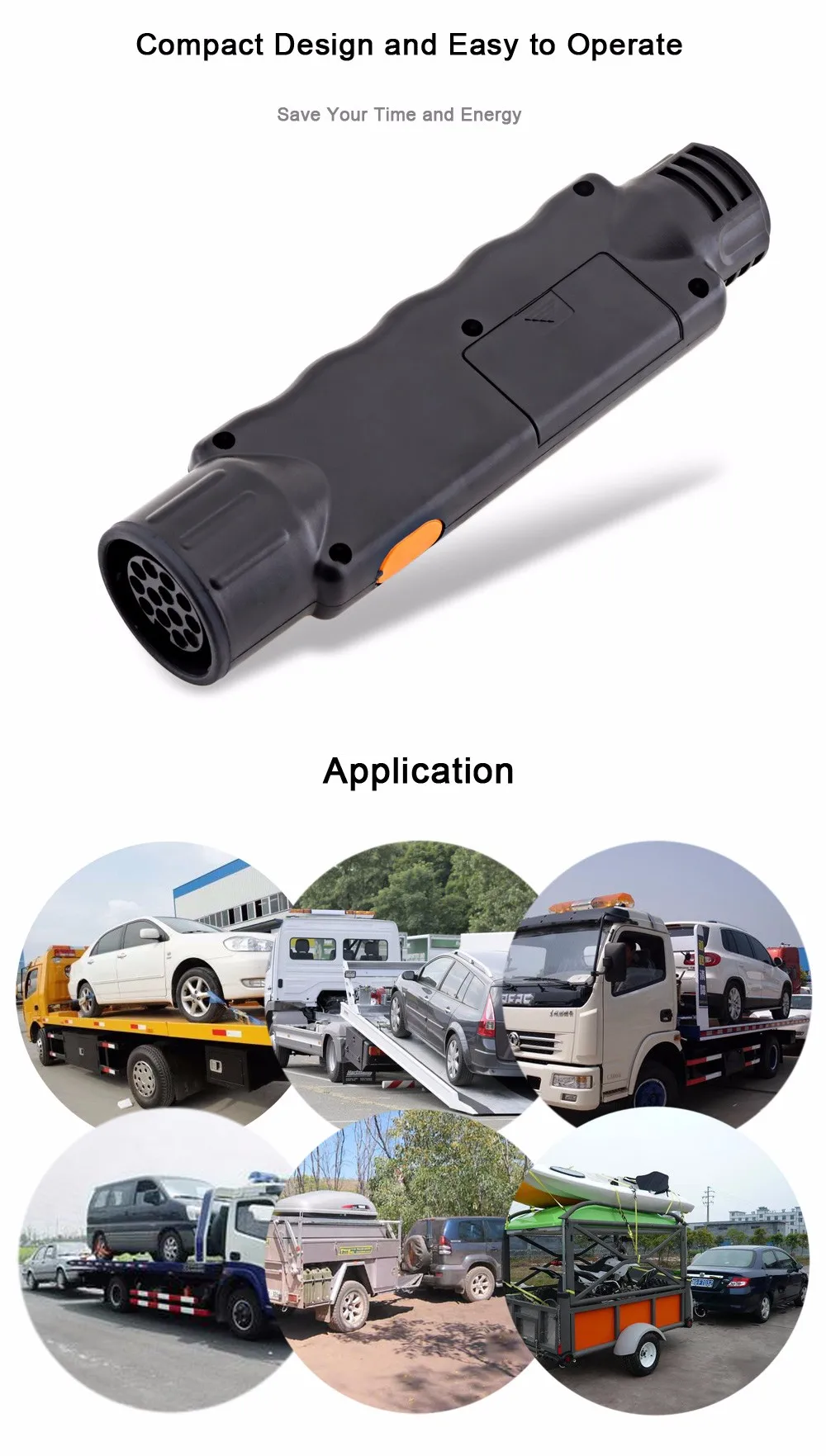 VicTsing T23331 13 Pin Trailer Plug Socket Connection Tester Vehicle Diagnostic Tool 12V Vehicle Car Trailer Tester Accessories  (10)