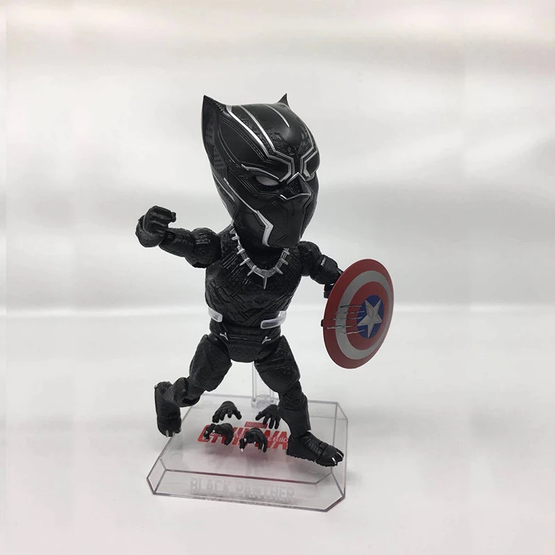 HKXZM Movie Figure 18CM Avengers Super hero Black Panther Captain America Shield PVC Action Figure Toys Model Collectible Gift
