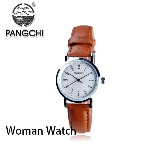PANGCHI брендовые классические женские кожаные часы водонепроницаемые кварцевые наручные часы повседневные Модные парные часы Relojes Montre Femme - Цвет: Woman Brown Watch
