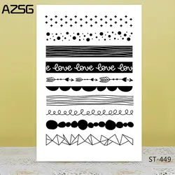 AZSG любовь Тип стрелка ясно штампы/уплотнения для DIY Скрапбукинг/карты/украшение для альбома Силиконовая печать ремесла