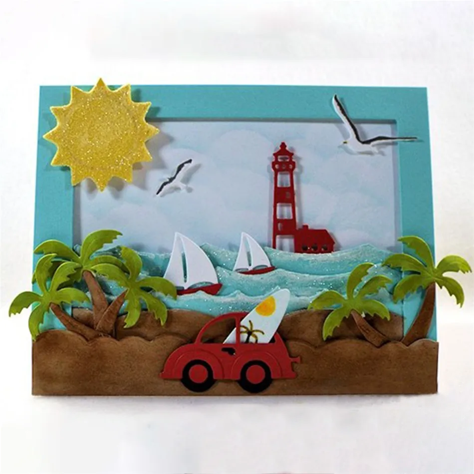 

YaMinSanNiO Car and Camper Metal Cutting Dies Scrapbooking For Decor Photo Album Decor Embossing DIY Paper Cards Dies New 2019