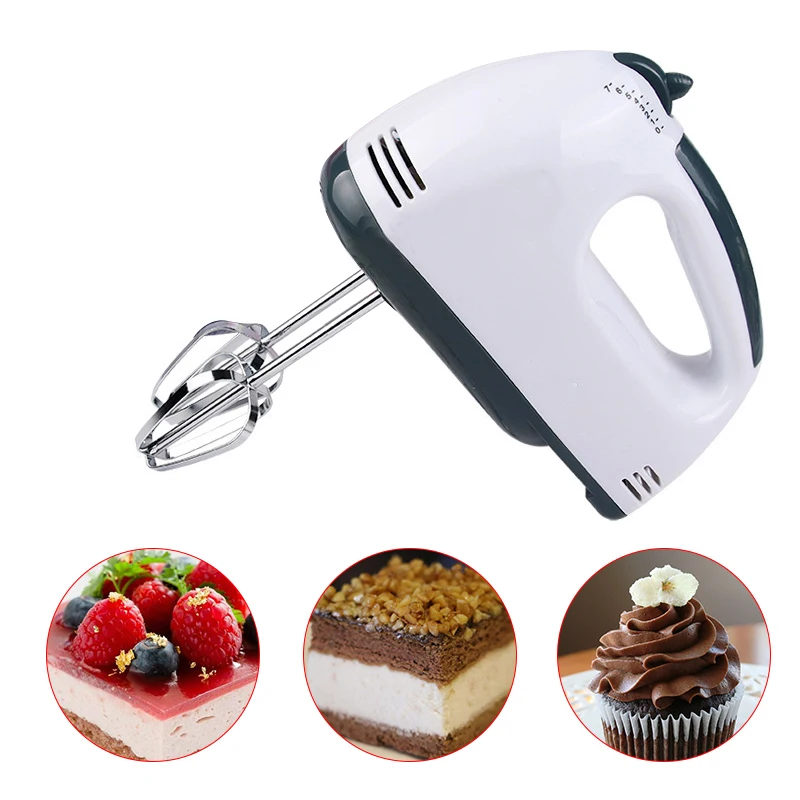 180W Egg Beater Electric Mixer With 2 Powder Bar EU Plug ,7 Speed Hand