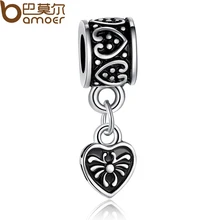 Authentic 925 Tibetan Silver Heart Pendant Charm Fit Pandora Bracelet Necklace Original Jewelry Accessories PA5029