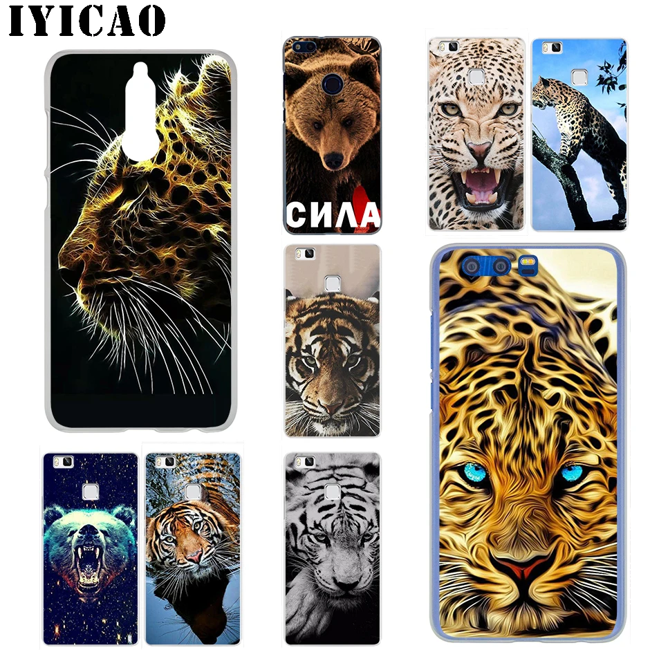 IYICAO Волк тигр Лев Леопард медведь для Huawei Mate 20 10 30 Lite Pro Y9 2019 Y7 Y6 Prime 2018 2017 чехол
