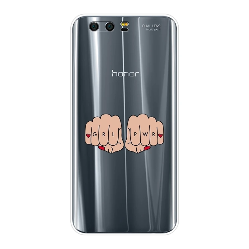 Чехол для телефона из ТПУ Huawei Honor 7 8 9 10 Lite феминистская девушка силиконовая задняя