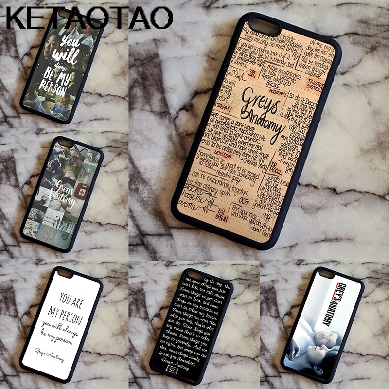 KETAOTAO Greys анатомический стиль модные чехлы для телефонов iPhone 4S SE 5C 5S 6S 7 8 X Plus XR XS Max