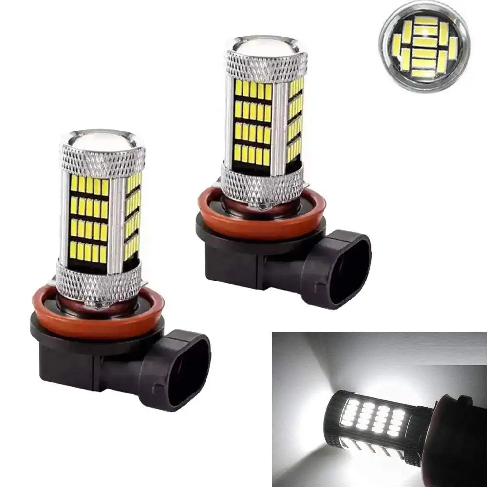 Welback Extremely Bright H8 H11 92 SMD 4014 LED Fog Light Bulbs with