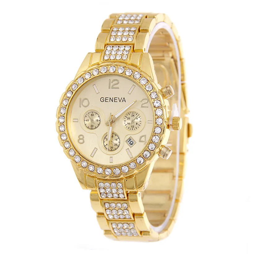 Buy 2018 new diamond encrusted three eye dial