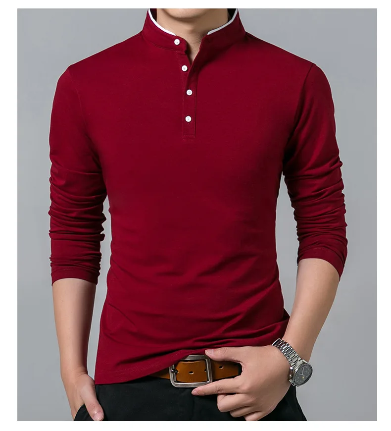 SYTX Mens Classic Solid Long Sleeve Cotton Polo Shirt Tops SYTX Mens Classic Solid Long Sleeve Cotton Polo Shirt Tops
