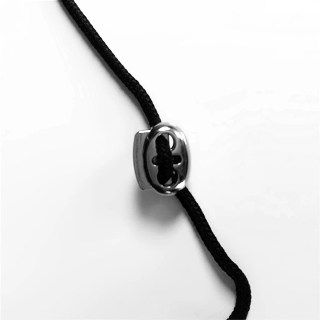 6Pcs Oval Bean shaoe Cord Lock, Drawstring Toggle Stoppers, Fastener Slider, 4mm Hole Diameter