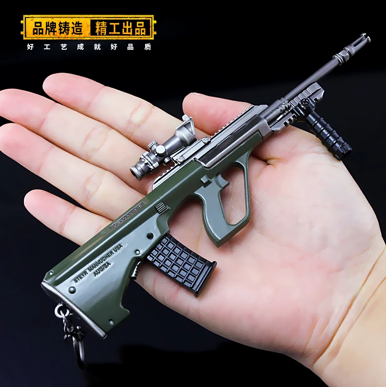 

Aug A3 Game Playerunknown's Battlegrounds Pans Kar98k helmet 3D Weapon Model zinc alloy