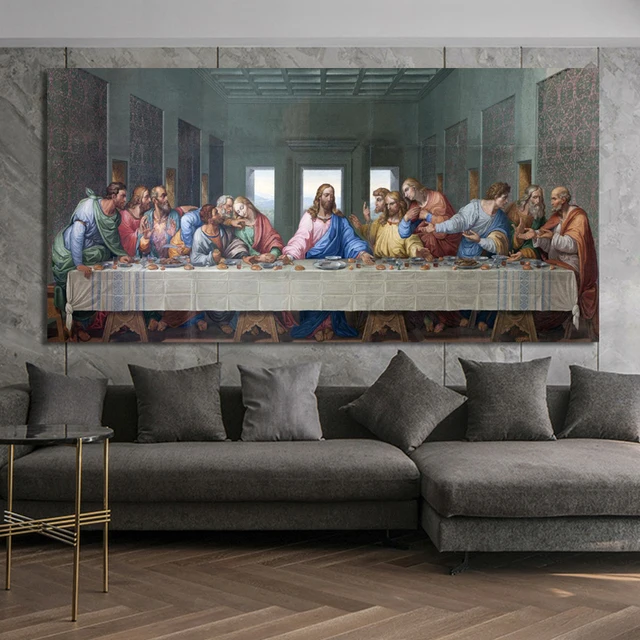 Leonardo Da Vinci's The Last Supper Posters and Print Wall Art Canvas Painting Famous Painting Art for Living Room Cuadros Decor 3