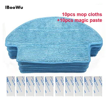 

IBooWu 10pcs Thickness Mop Cloths 10pcs magic paste for Xiaomi Mi Robot Vacuum Cleaner Mop Cloths Parts kit Accessory