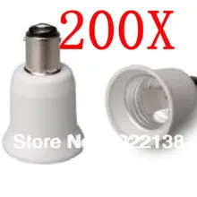 200 шт. BA15D-E26 светодиодный гнездо адаптера держатель, Лампа основание на европейскую розетку с Трек-номером