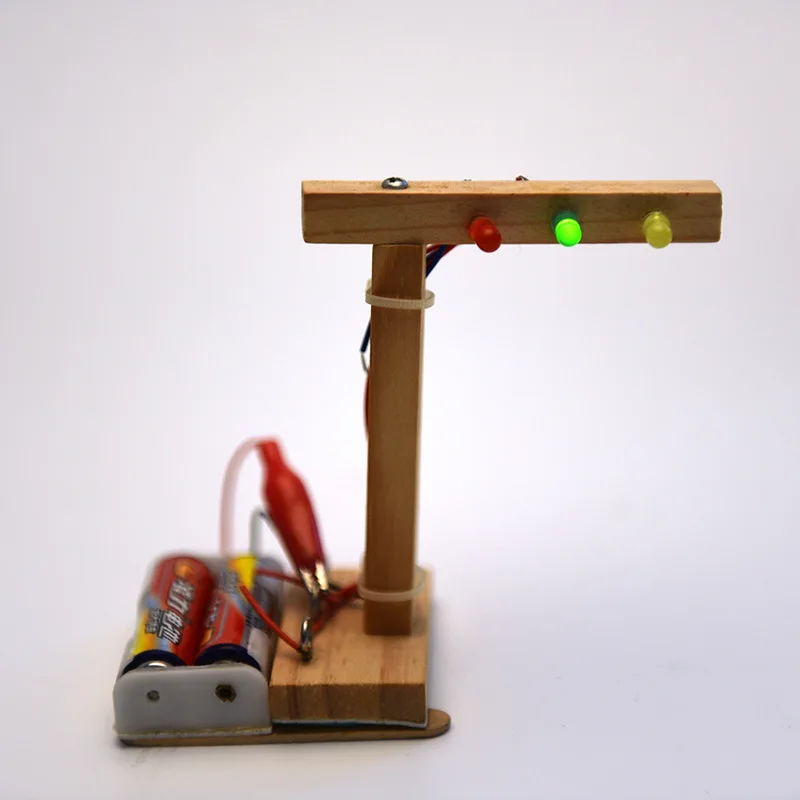 Детский научный эксперимент для мальчиков DIY игрушки Деревянный Мини светильник