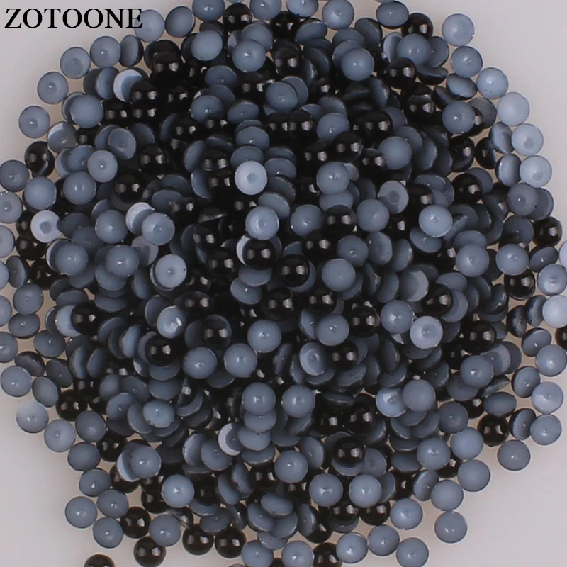 ZOTOONE Flatback Pearl Beads Multicolors ABS Resin Half Round Pearls For Nail Art Applique Strass DIY Nails Rhinestones Crystal 
