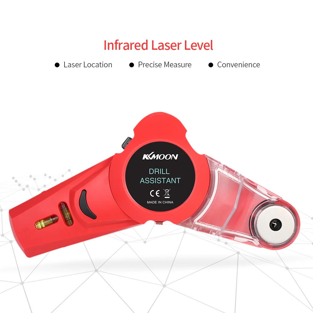 

KKmoon Mini Laser Level Drill Dust Collector Tool DIY Punch Locator with Horizontal and Vertical Cross Line laser Level leveling