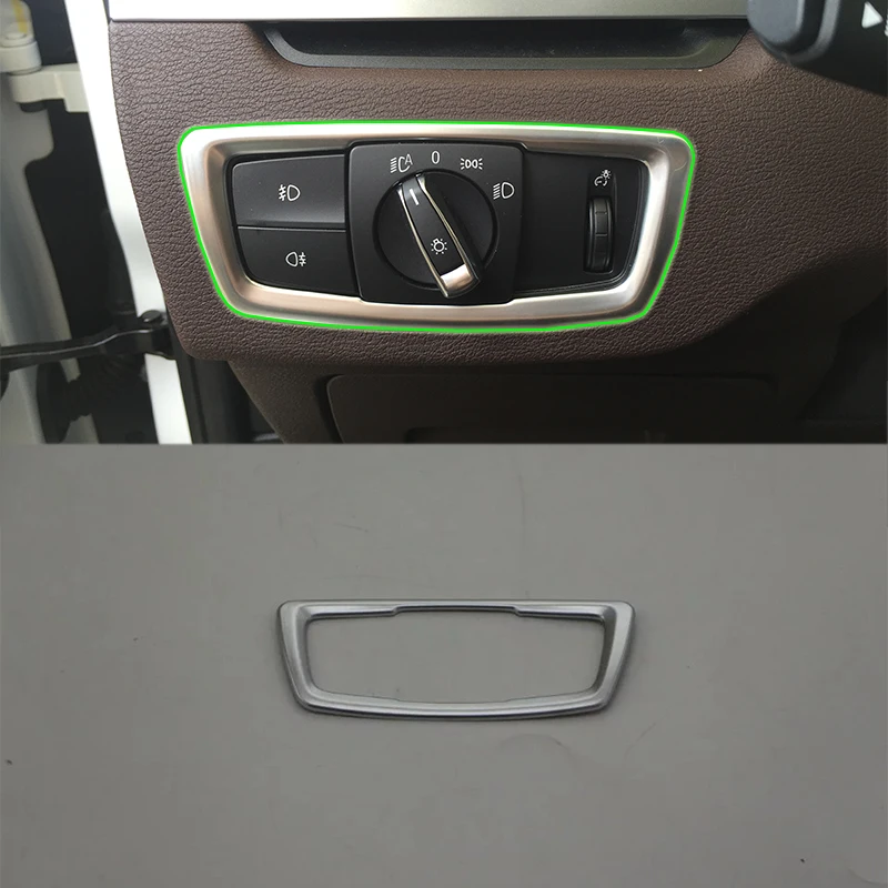

Car Accessories Interior Decoration ABS Head Lamp Adjustment Buttons Cover Trim For BMW X1 2016 Car-styling
