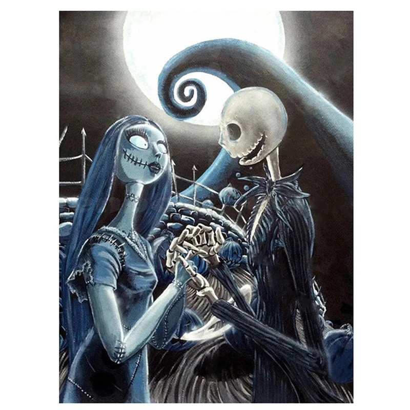 

Full square round drill Diamond Painting Nightmare Before Christmas Handicraft Needlework 5d Diy Diamond Embroidery ArtsZP-937