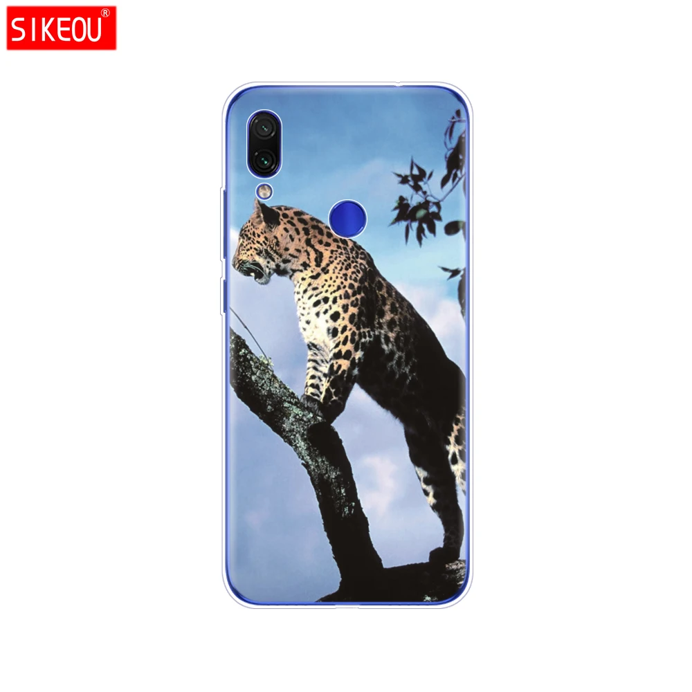 Силиконовый чехол для Xiaomi Redmi Note 7 pro с рисунком волка тигра Льва леопарда медведя