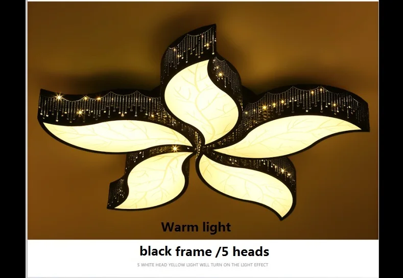 Теплые и романтичные спальня потолочный светильник гостиная балкон огни цвет 4/5 лист Открытый Потолочные светильники
