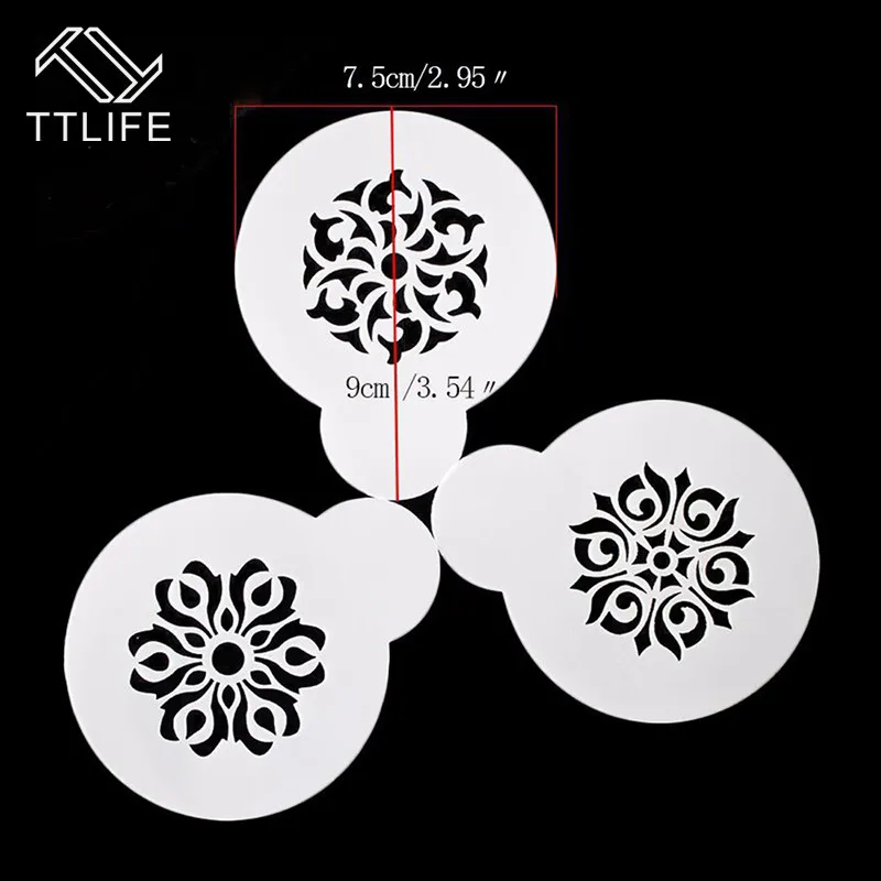 TTLIFE 3 шт. форма для гирлянды причудливая кофейная Цветочная печать модель