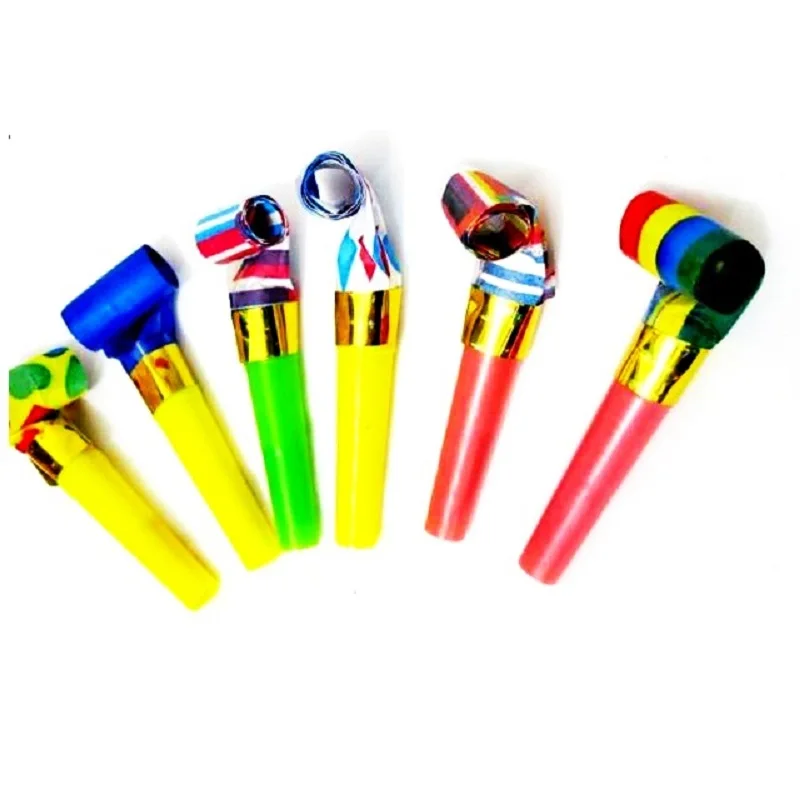 100pcs Fan horn cheer long nose horn Blowing Horn whistle cheerleaders