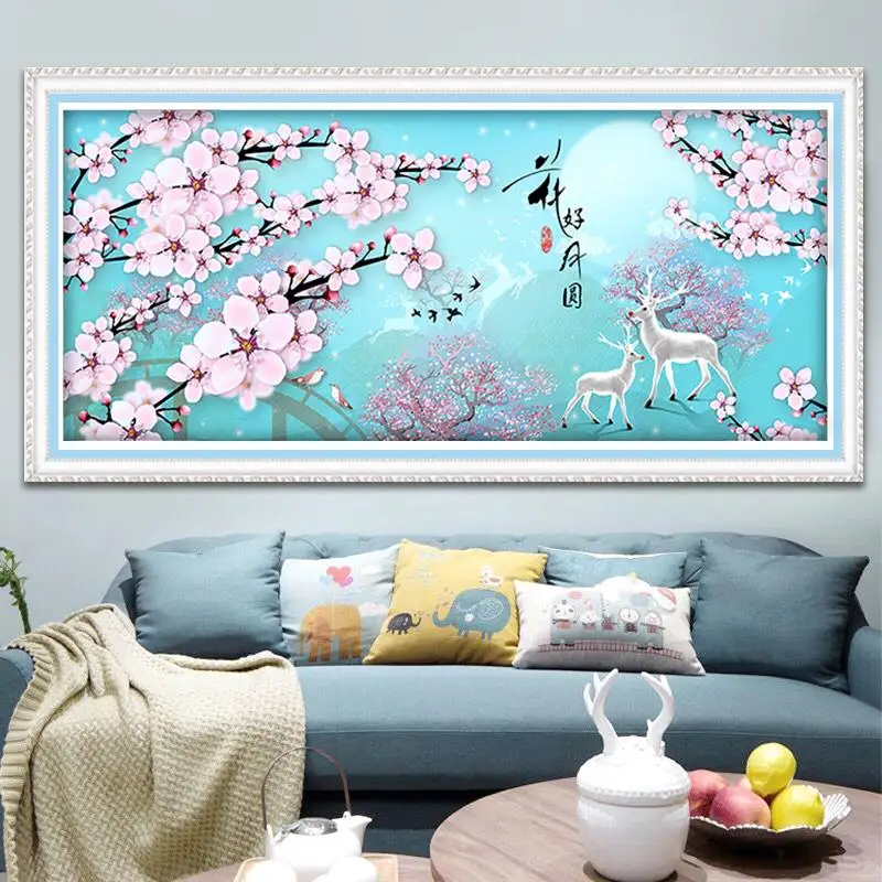 DIY 5D Diamond Painting Moon Animals Flowers Full drill Round Embroidery Cross Stitch Mosaic Rhinestone decoration painting | Дом и сад