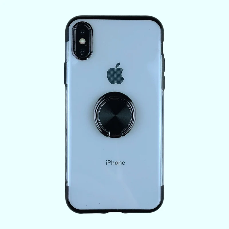 Для iphone 8 7 plus iphone 6 s 6s plus 11 Pro Max чехол адсорбционный Магнитный Прозрачный чехол для iphone XS Max iphone XR XS X 10 чехол s - Цвет: Черный