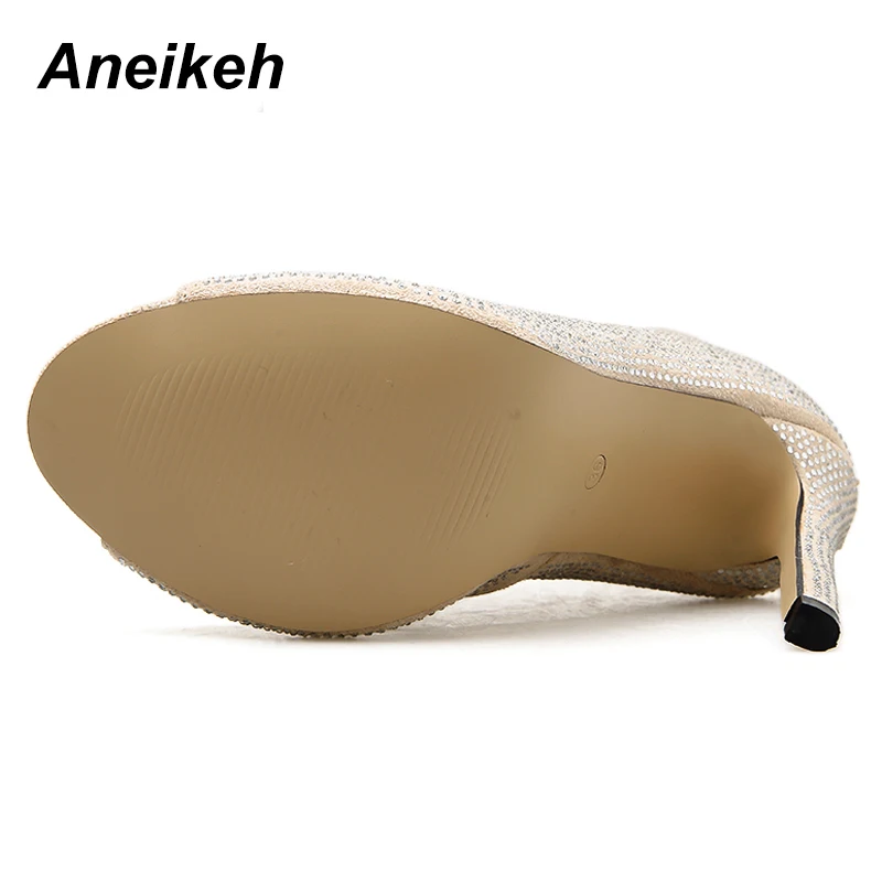 Aneikeh 2019 весна осень Модные ботильоны из искусственной кожи женские ботинки с