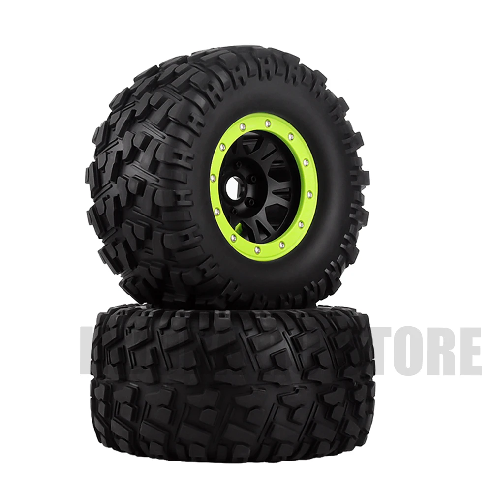 

2PCS Plastic Rim&Rubber Wheel Tires 17MM Hex for 1/8 RC Rock Crawler Traxxas HPI LOSI HSP RC Car Parts