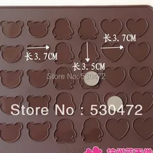 Медведь Пингвин Heartmacarons силиконовый коврик, высокотемпературные Инструменты для выпечки печь Bakeware26* 29*0,3 см