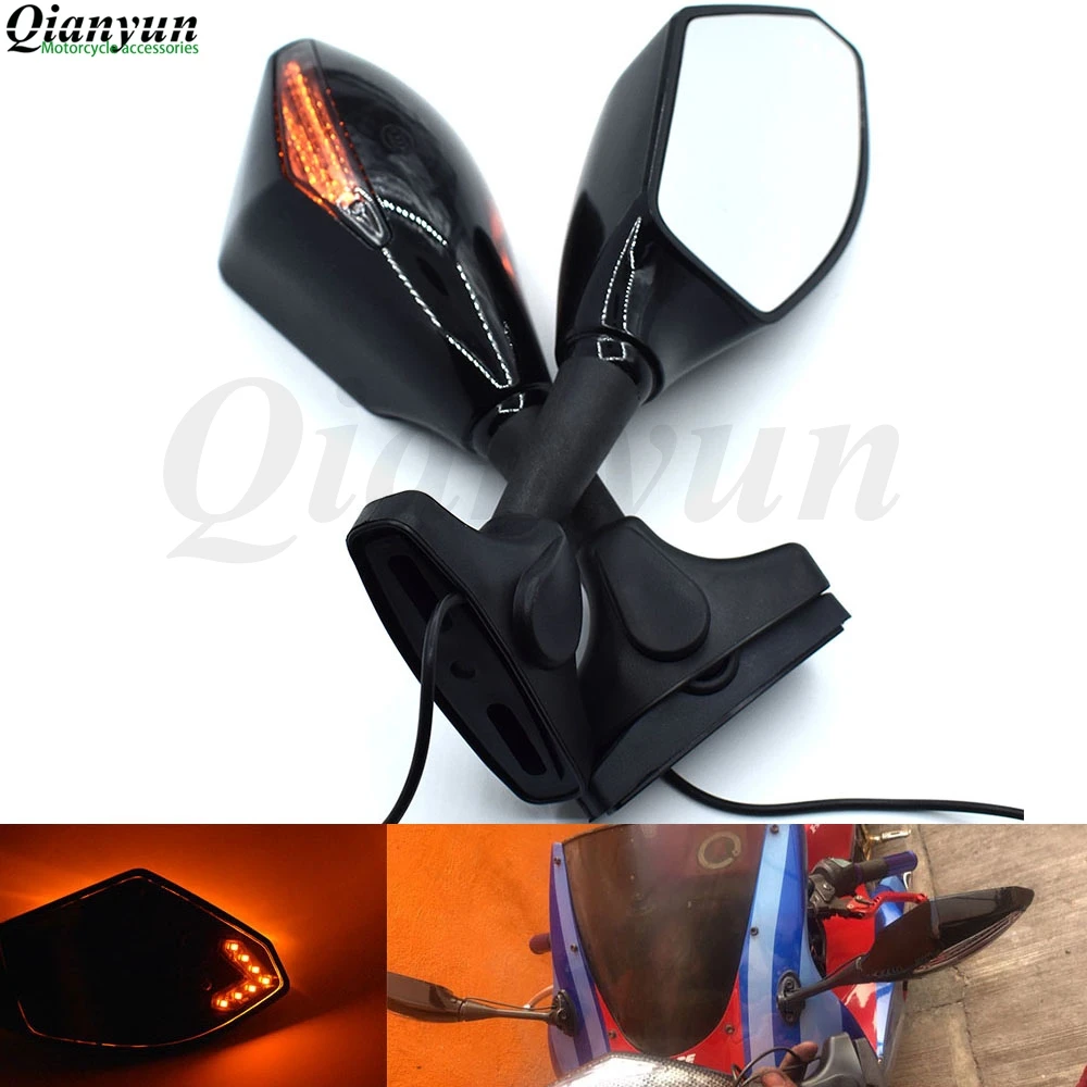 

Universal Motorcycle LED Steering Light Flash Rearview Mirror Side View Mirror For YAMAHA YZF-R25 YZF-R3 YZF R6 YZF R6 R6S